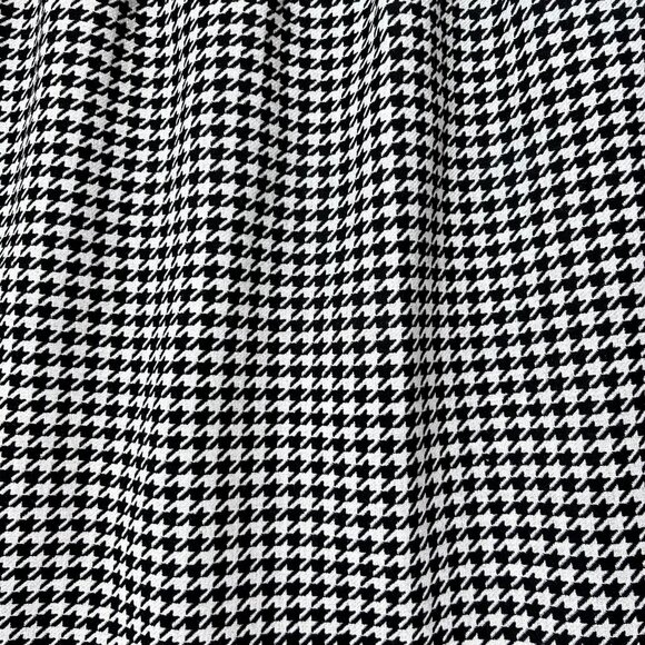 J Crew Black White Houndstooth Elastic Waist A-Line Skirt Lined NWT 8 Wool Blend - Picture 4 of 10